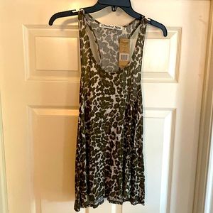NWT Michael stars leopard trapeze tank